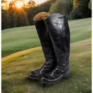 Vintage DEHNER Stock Dress Equestrian Riding Boots Leather Tall Womens 10 NARROW